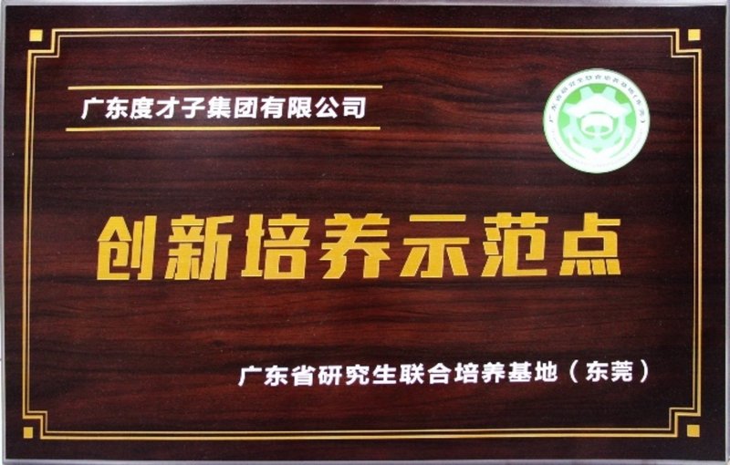 度才子集团创新培养示范点牌匾